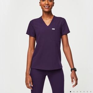 Figs Catarina One-Pocket Scrub Top™ Size M Purple